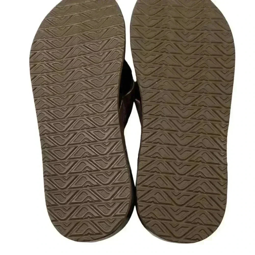 Reef Cushion Phantom LE Mens 13 Thong Slide Sandals Black Brown Leather NEW
